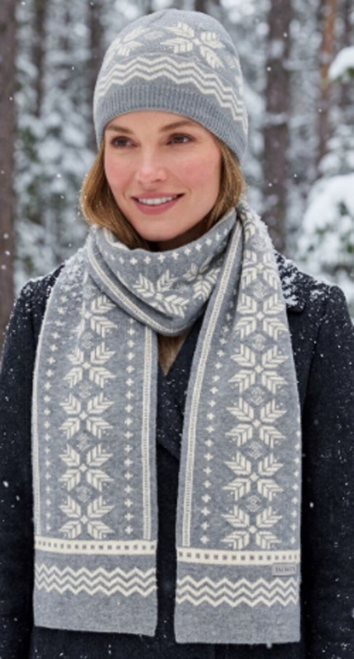 Talbots Fair Isle Lambswool Blend Scarf & Hat Set